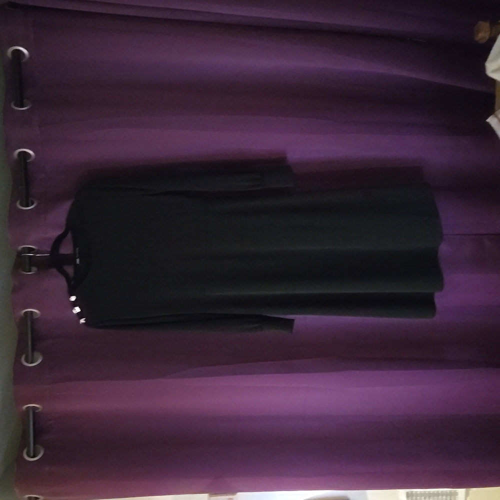 Zara Black Long Sleeve Knee Length Dress Size Medium